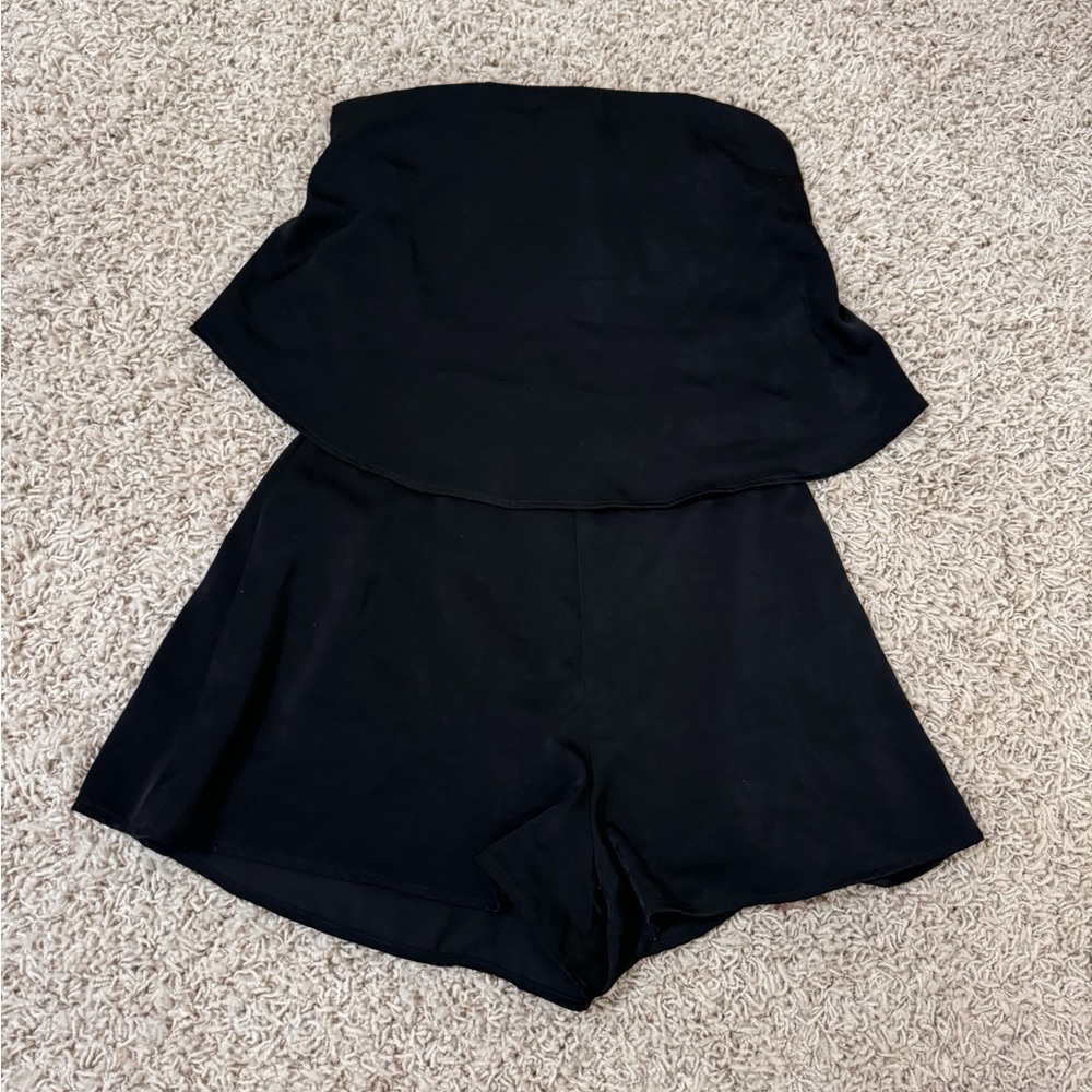 Strapless Black Romper